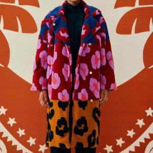 NWT Mixed Leopards Fleece Coat Size L